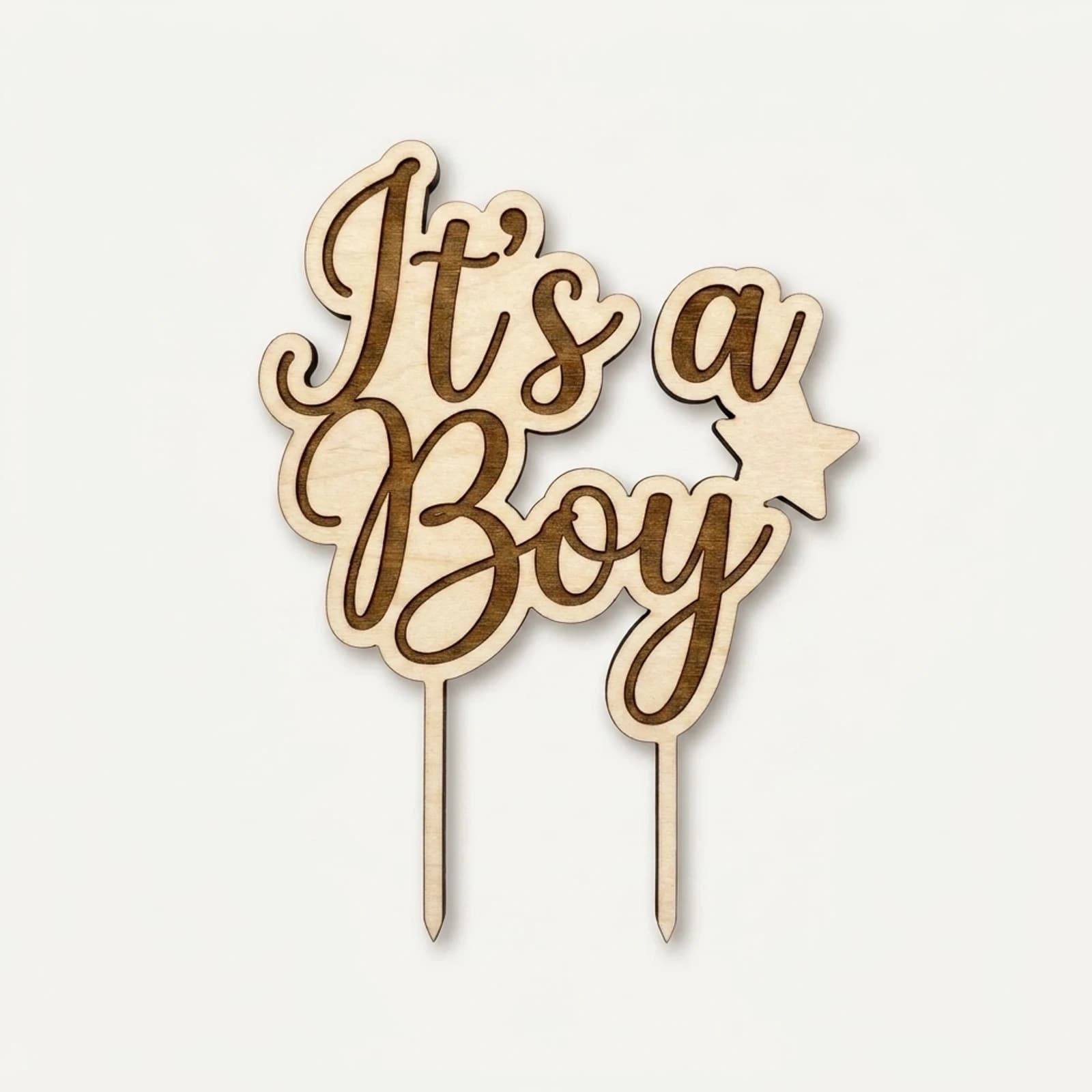 Ξύλινο Cake Topper It's a Boy