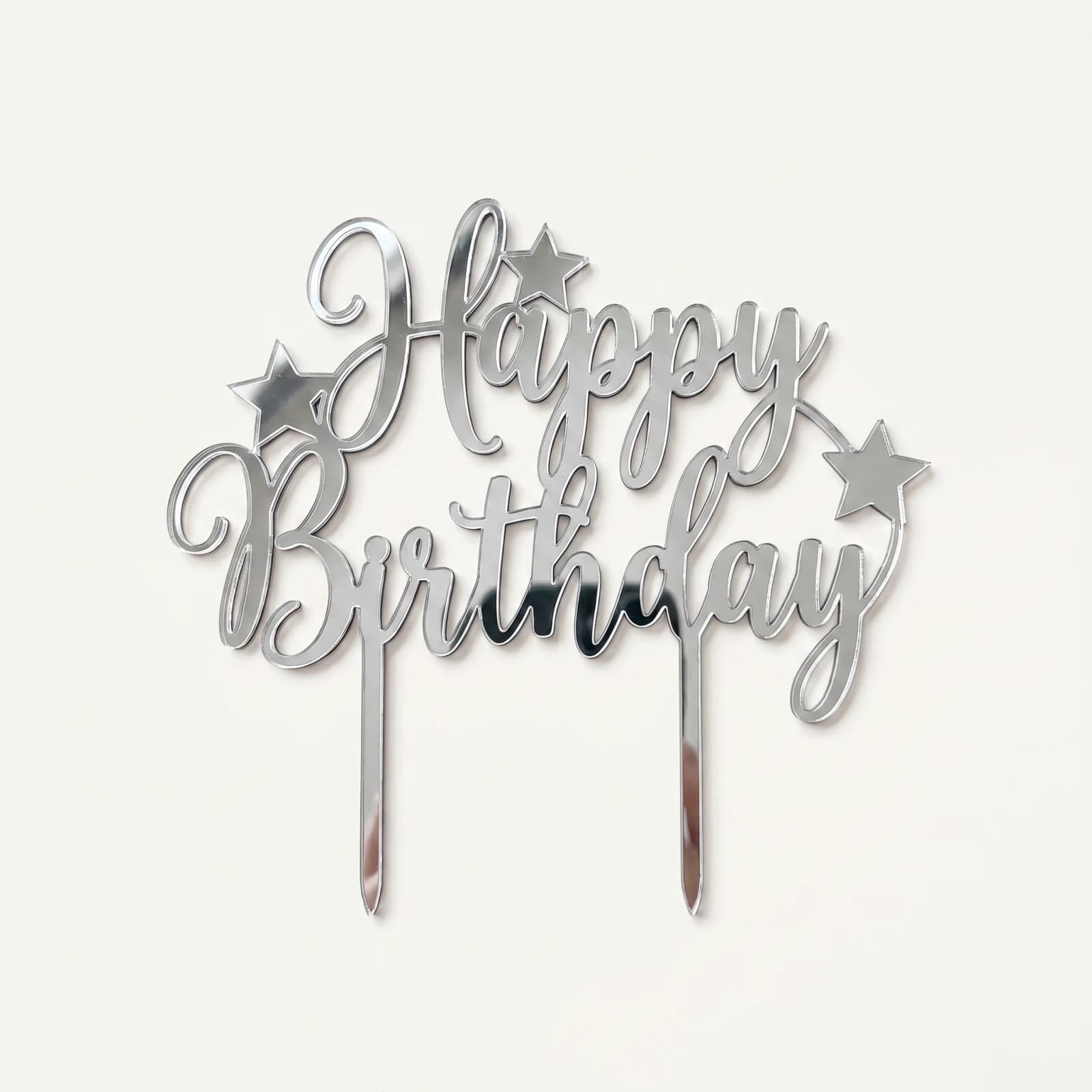Cake Topper Happy Birthday με Αστέρια