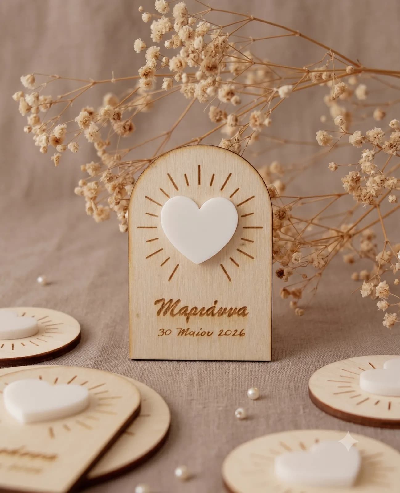 Μπομπονιέρα Καρδούλα Μαγνήτης